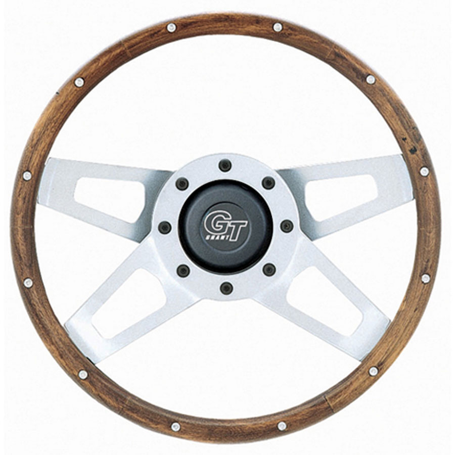 Grant 405 13.5 in. Challenger Series Steering Wheel - Walnut & White