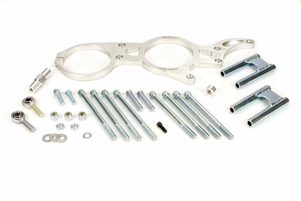 63819 Alternator & Vacuum Pump Mounting Bracket Kit for Small Block Chevy Meziere Electric Water Pump