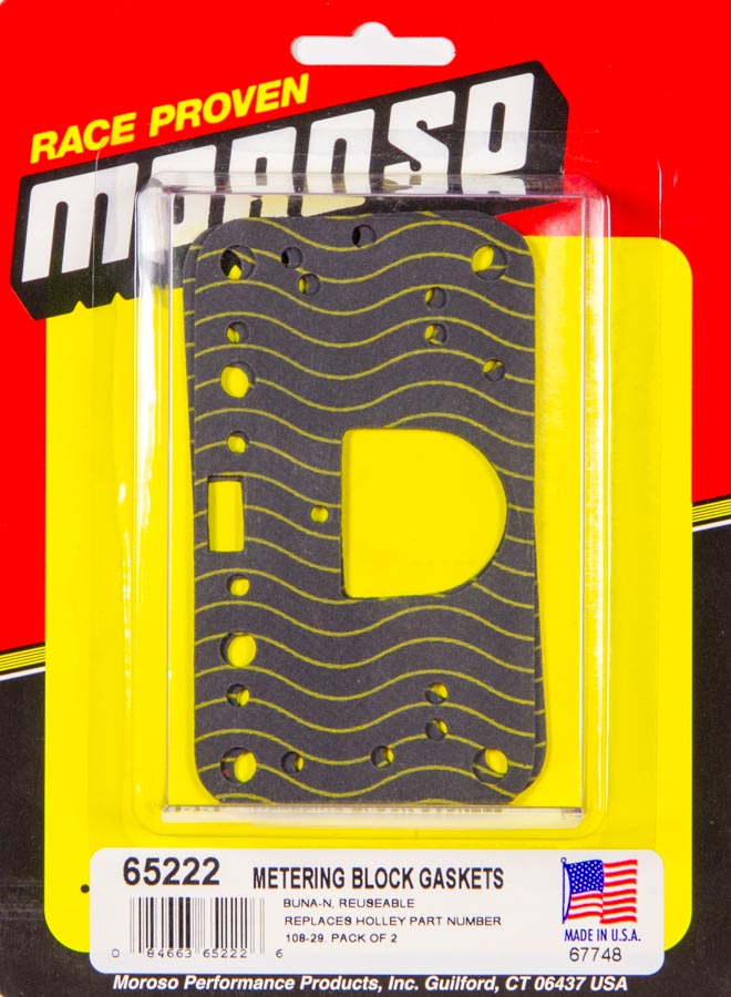 65222 Neoprene Holley Metering Plate Gaskets