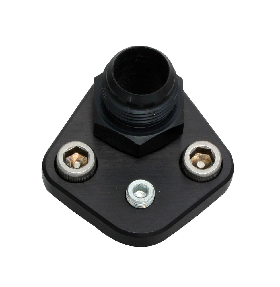65398 Fuel Pump Block-Off Plate with Fitting for Big Block Chevy