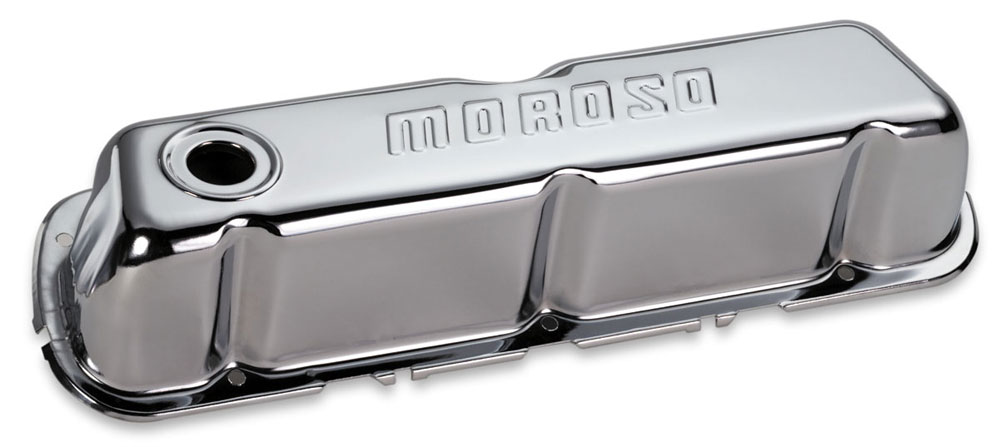 68201 Chrome Valve Covers for Small Block Ford Tall with Baffle