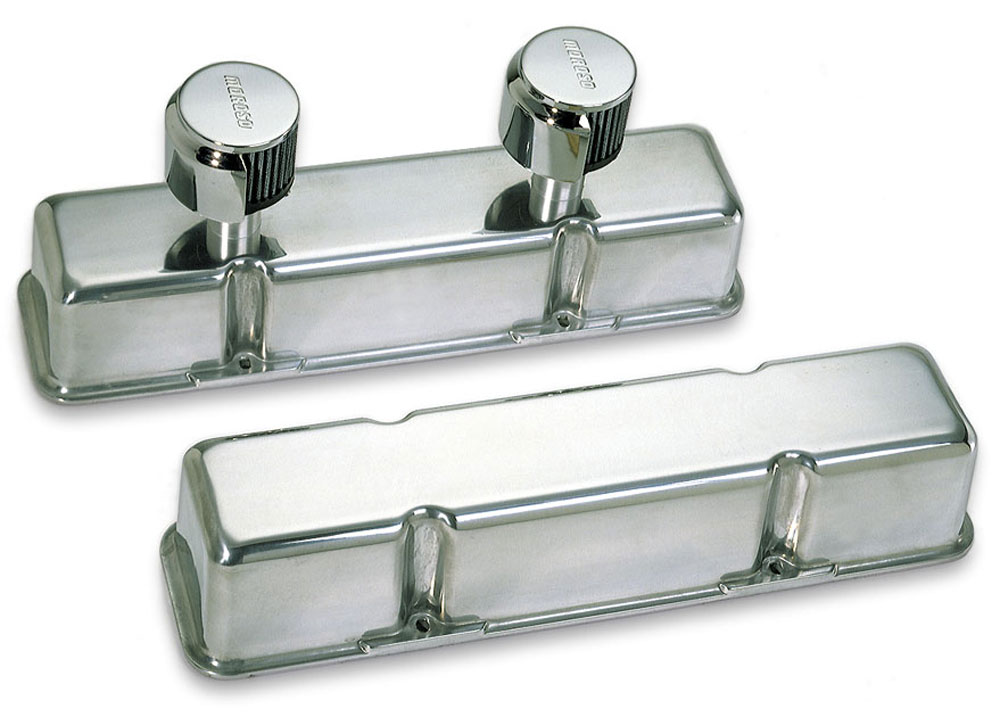 68374 Polished Die-Cast Aluminum Valve Covers for Small Block Chevy