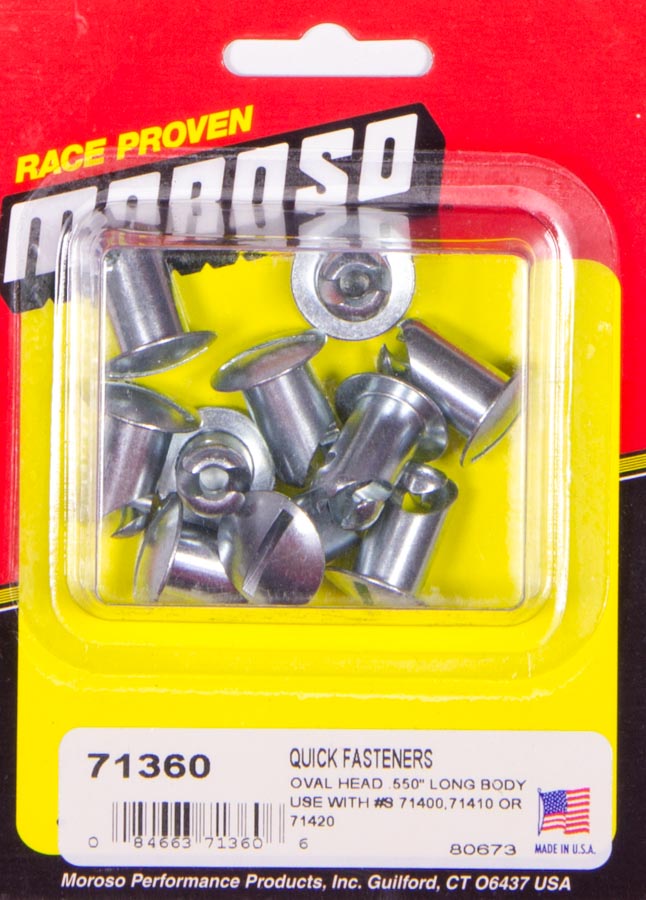 71360 Oval Head Quik Fastener - 0.550 in. Long Body