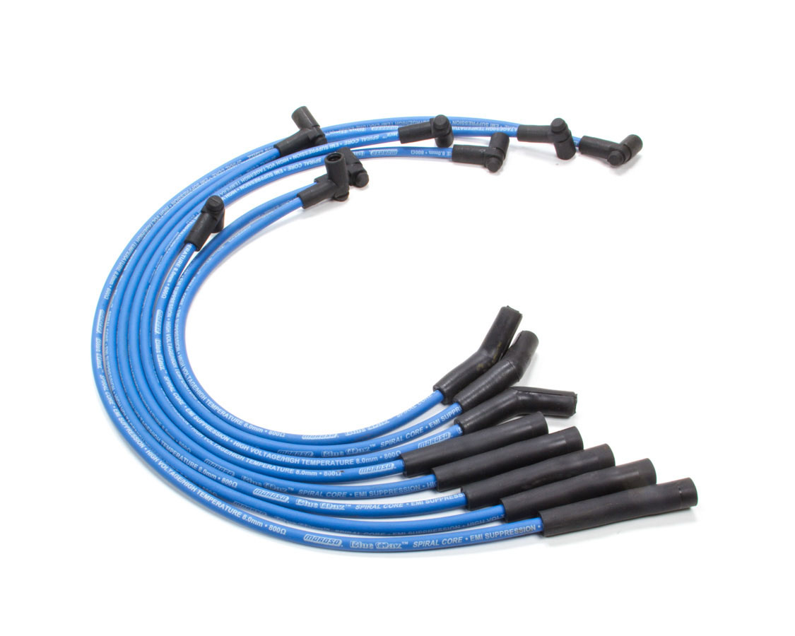 72570 Blue Max Spiral Core Ignition Wire Set for 1974-1981 Buick, Olds & Pontiac V8 Engines with HEI