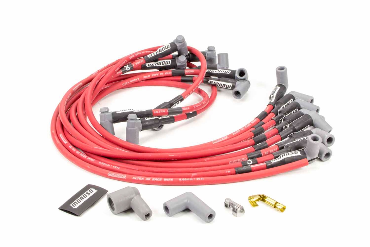73684 8.65 mm Ultra 40 Plug Wire Set for GM & Small Block Chevrolet, Red