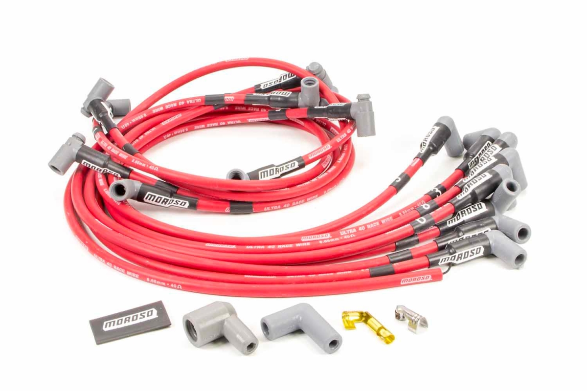 73686 8.65 mm Ultra 40 Plug Wire Set for GM & Small Block Chevrolet, Red