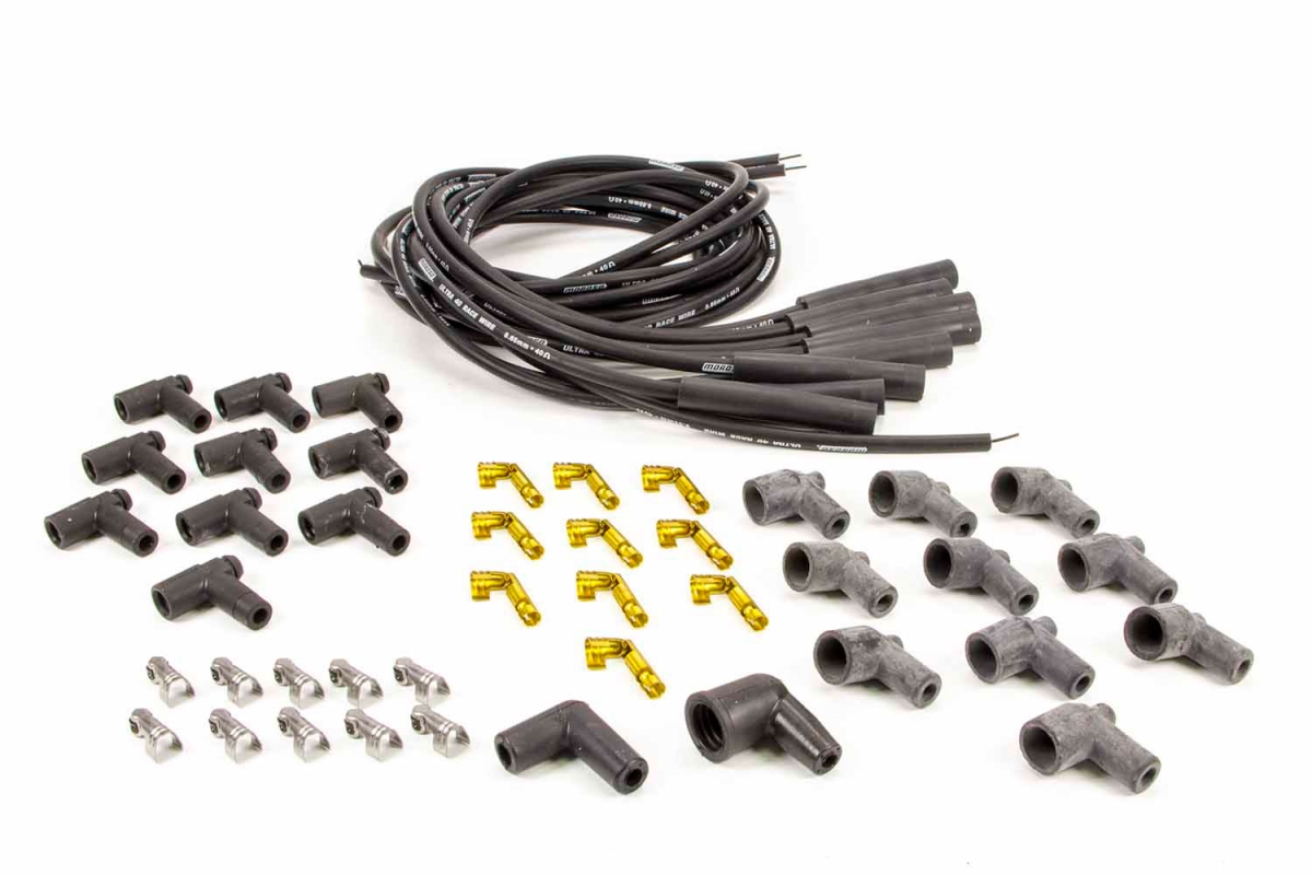 73815 8.65 mm Ultra 40 Plug Straight Unsleeved Wire Set, Black