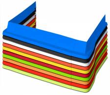 3022-417-FG Modified Aero Valance, Fluorescent Green - 3 Piece