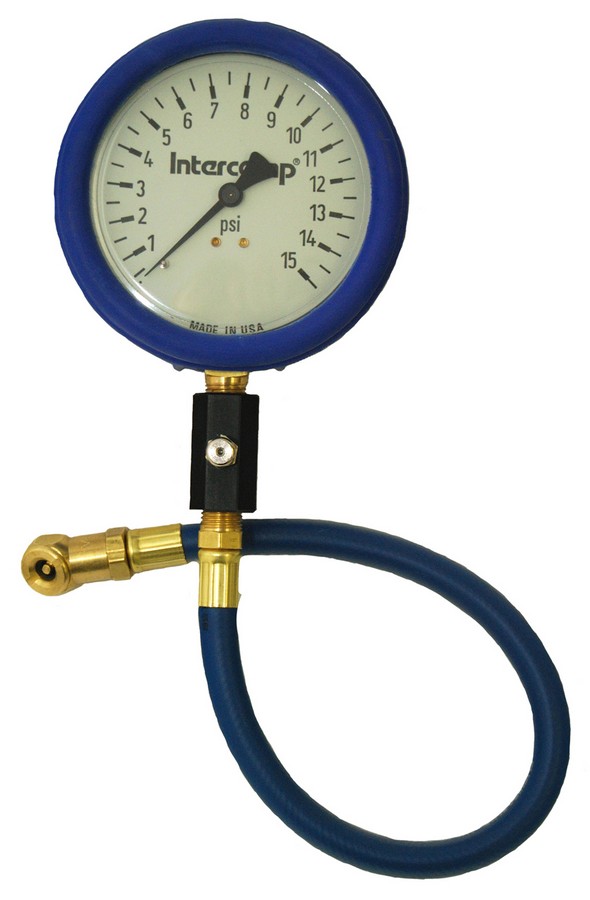 360058 Ultra Deluxe Air Pressure Gauge - Glow-In-The-Dark - 4 in. Face - 0-15 PSI