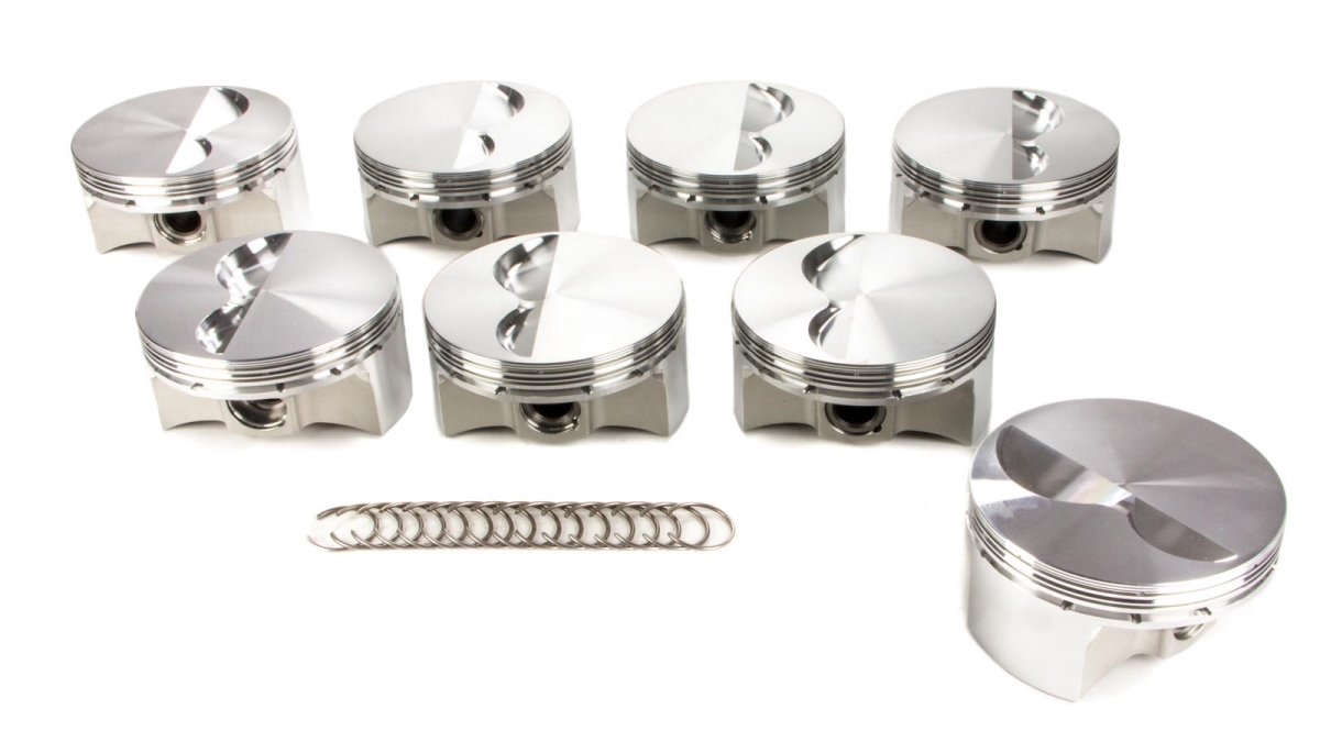 258031 4.045 Bore Minus 5cc Flat Top Piston Set for Small Block Chevy
