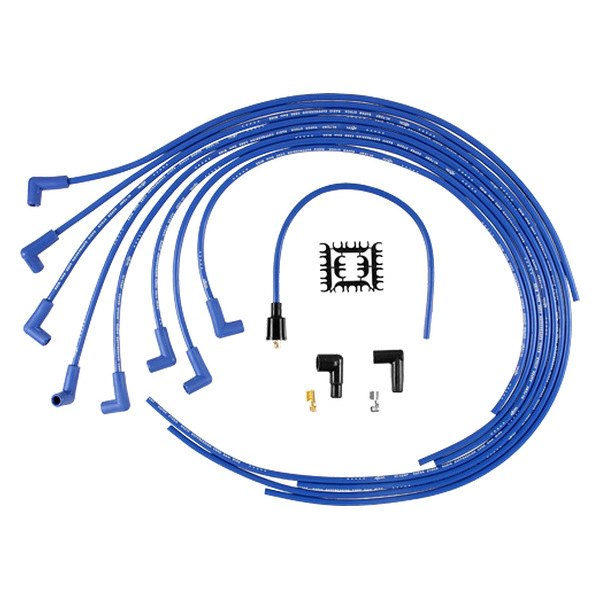 4041B 8 mm, 90 deg Super Stock Suppression Spark Plug Wire Set for 1977-1980 Buick Century - Blue