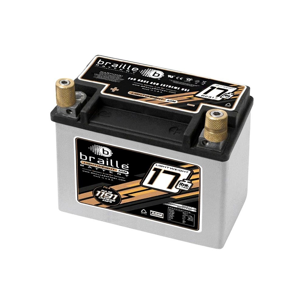 Picture of Braille Auto Battery B2317 17 lbs 1191 PCA Lightweight Racing Battery - 6.8 x 4.0 x 6.1 in.