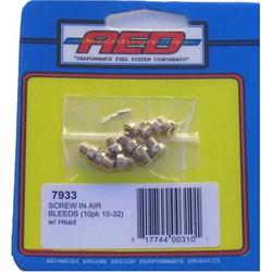 7933 10 in.-32 Threaded Screw-In Air Bleeds with Head, Pack of 10