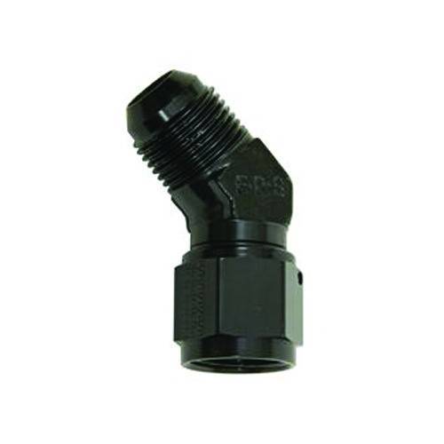 498005-BL -10 AN Male to Female 45 deg Coupler - Black