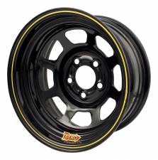 50-104740 15 x 10 in. 50 Series Rolled Wheel - Black