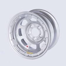 58DC4ISLK 4 in. Backspace D-Hole Beadlock Wheel - Silver Powder Coat
