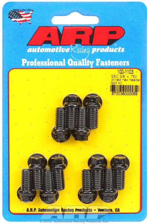 100-1103 6-Point Header Bolt Kit - 0.38 x 0.75 in. UHL - Pack of 12