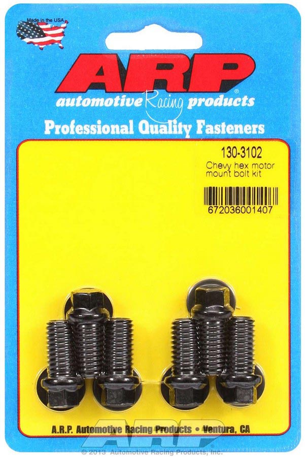 130-3102 6-Point Mount to Block Bolt Kit for Chevy V8 Motor