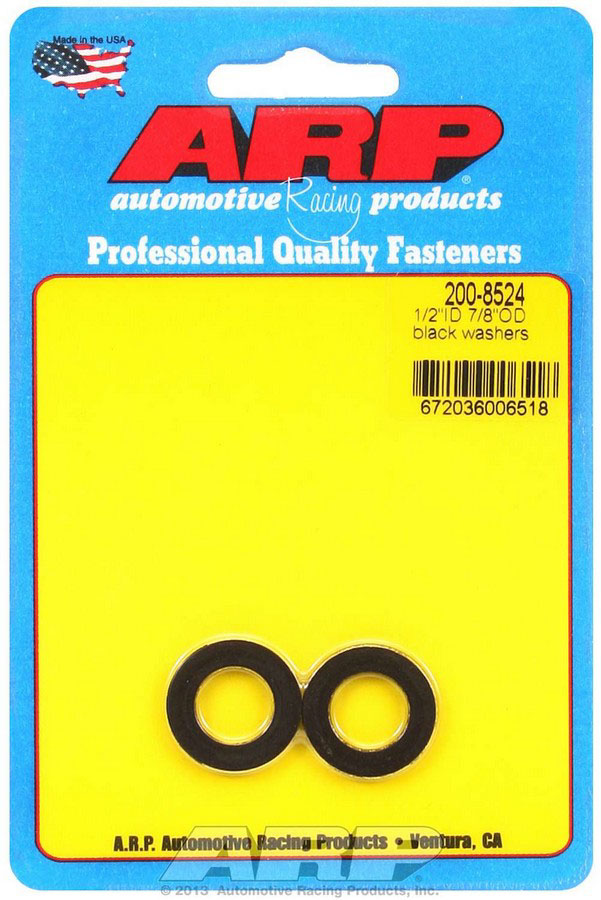 200-8524 Black Washers - 0.5 in. ID x 0.88 in. OD - Pack of 2 -  Whole-in-One, WH3642306