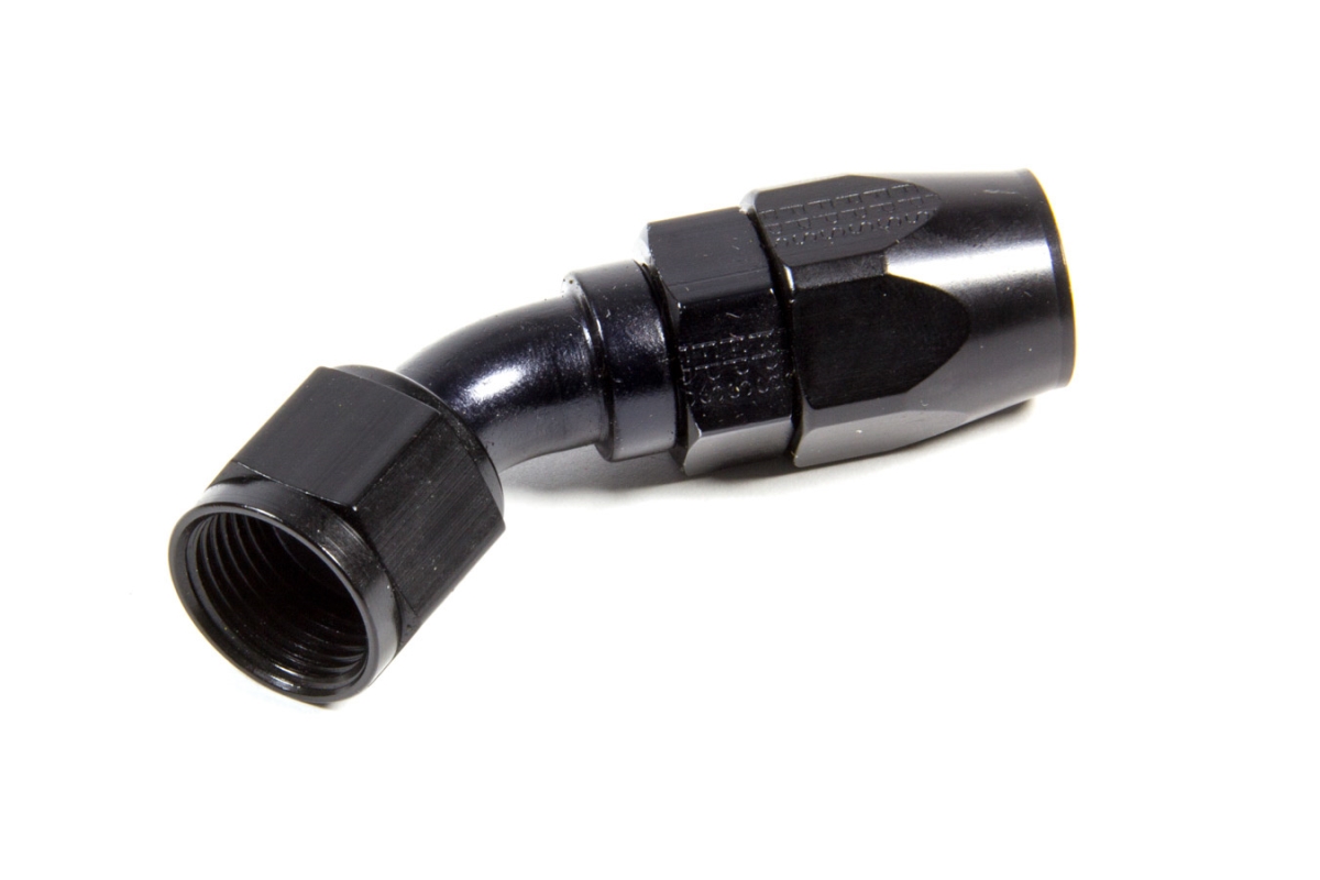 104510-BL 45 deg Pro Flow -10 AN Hose End, Black