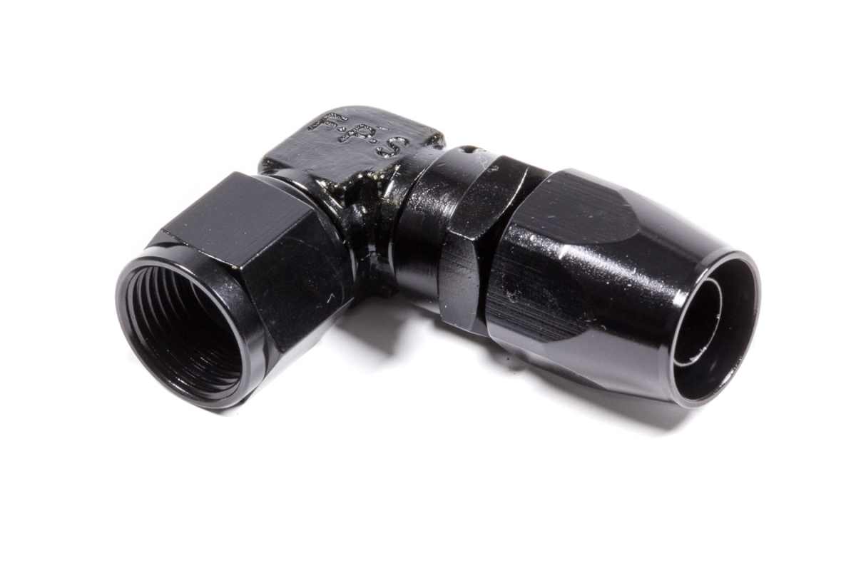109110-BL 90 deg -10 AN Low Profile Forged Hose End Fitting, Black