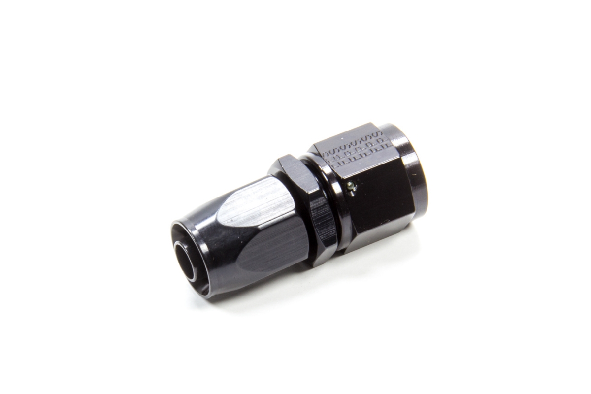 220109-BL Straight -10 AN Female to -8 Hose End Fitting Reducer, Black