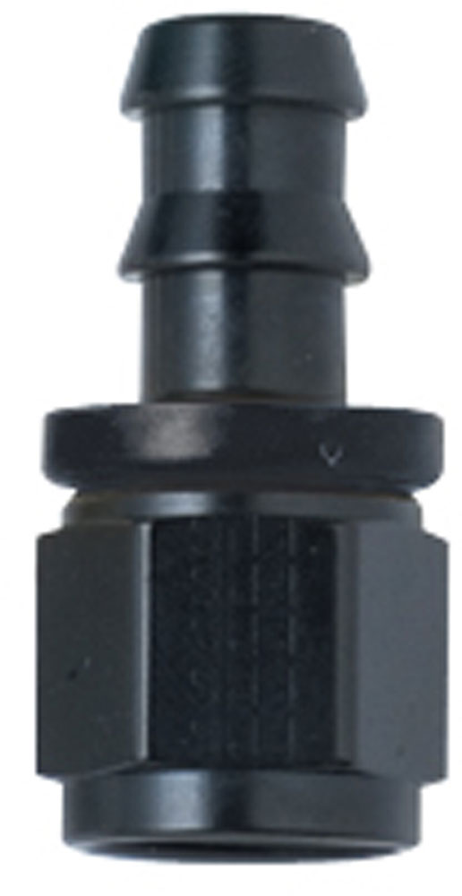 200104-BL 8000 Series Push-Lock Straight -04 AN Race Hose End, Black