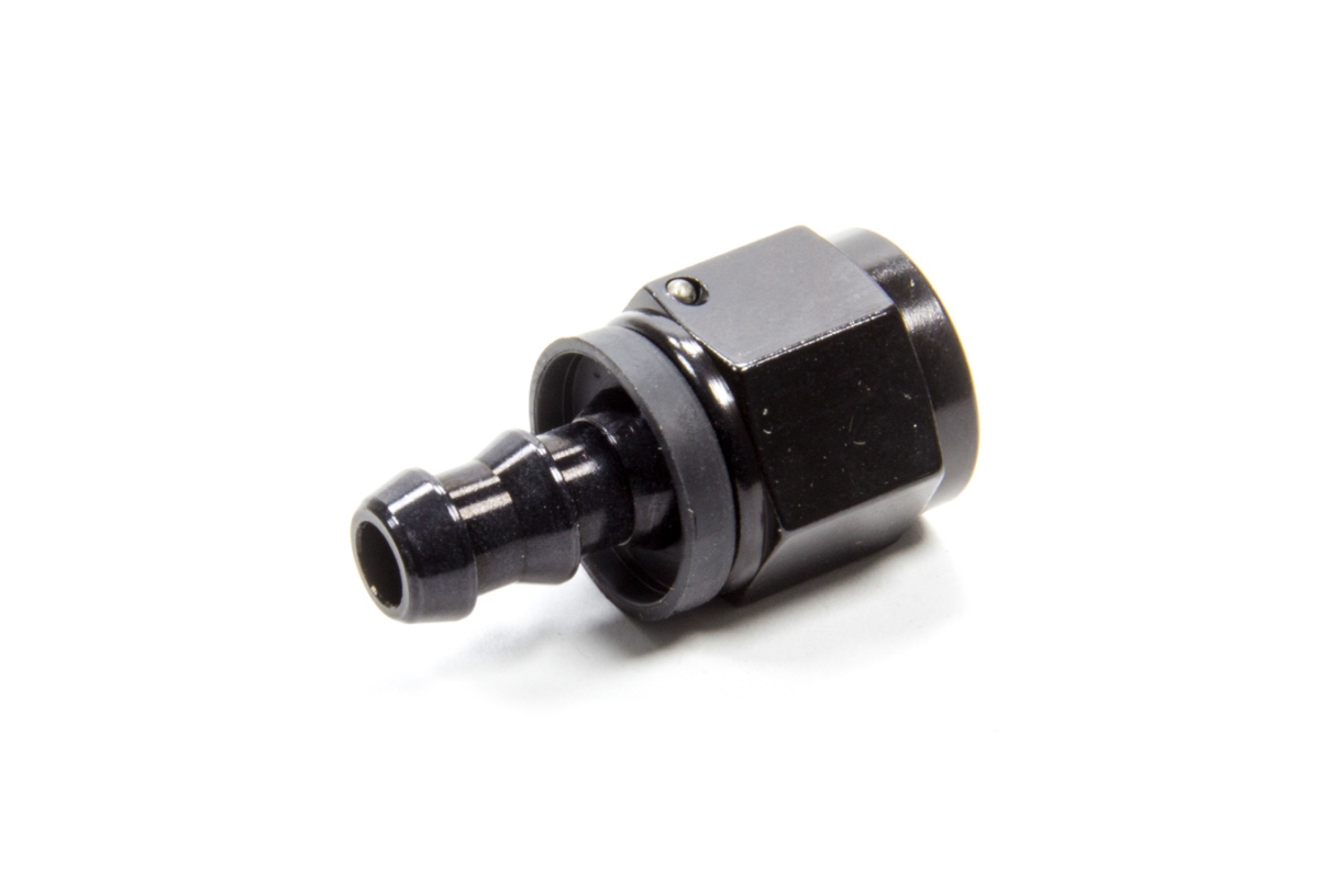200107-BL Push-Lock Straight -8 AN Female to -6 AN Hose End Reducer, Black