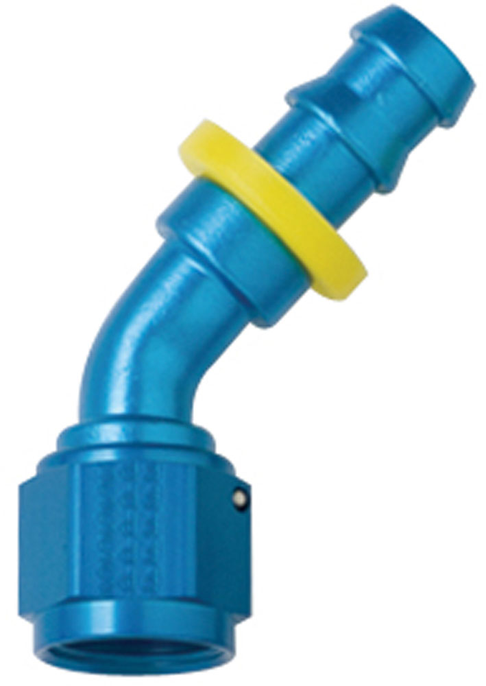 204516 45 deg 8000 Series Push-Lock -16 AN Race Hose End