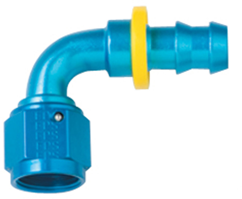 209006 90 deg 8000 Series Push-Lock -06 AN Race Hose End