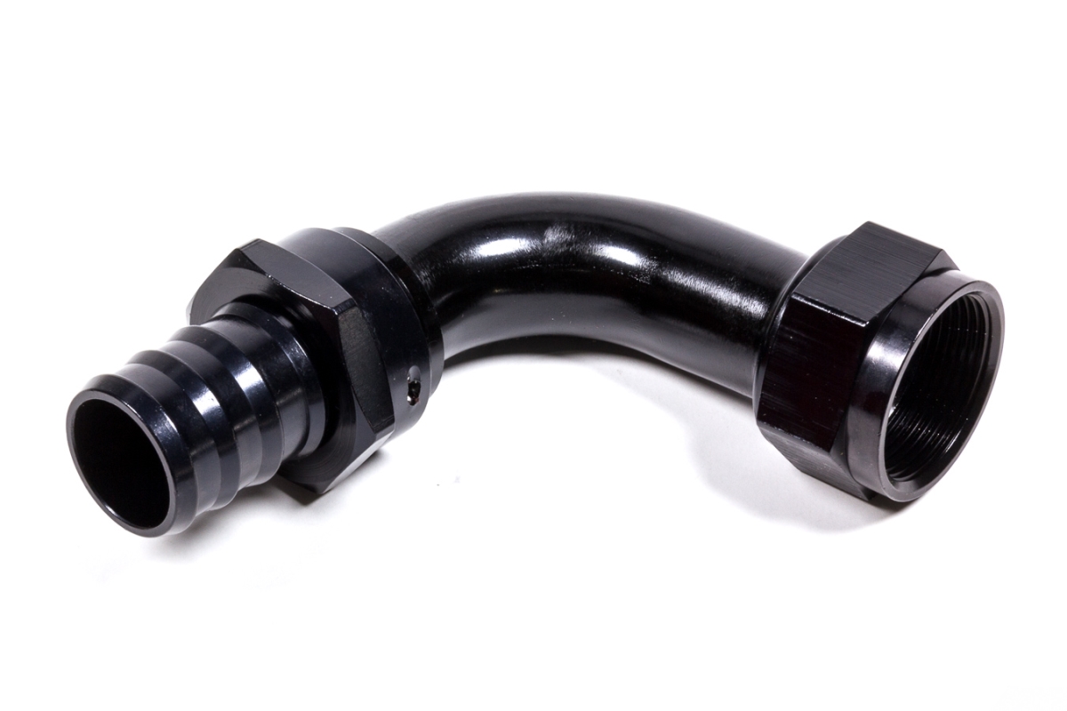 209020-BL 90 deg Push Lock -20 AN Hose Fitting, Black