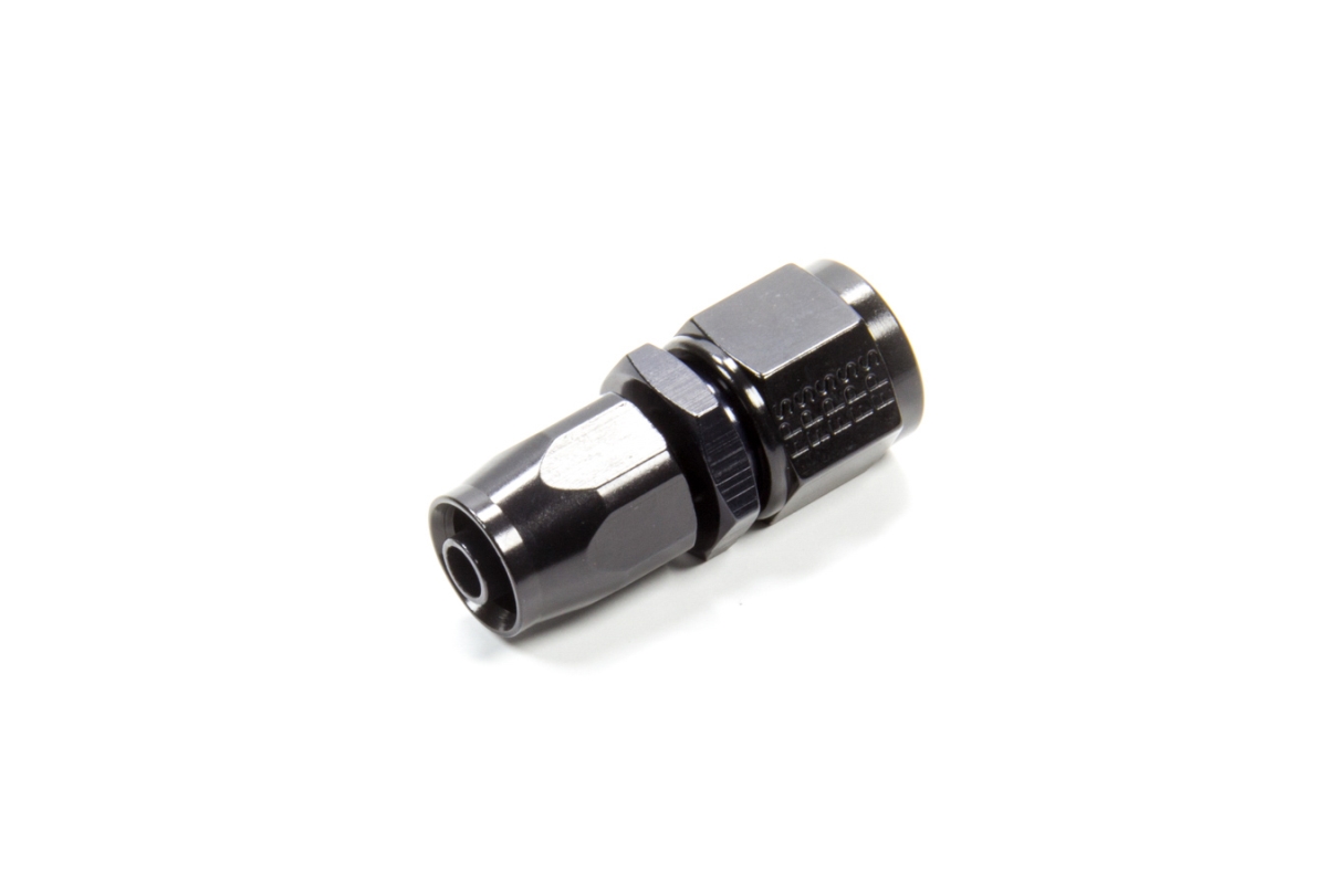 220107-BL Straight -8 AN Female to -6 AN Hose End Reducer, Black