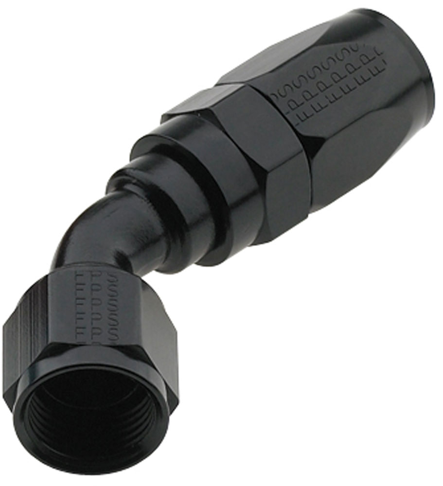 224510-BL 45 deg 2000 Series Pro-Flow -10 AN Hose End, Black