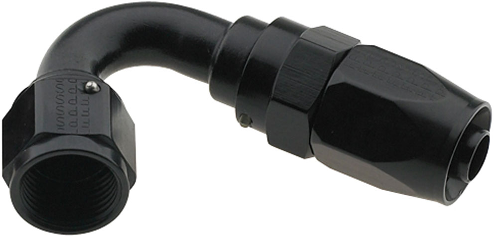 231208-BL 120 deg 2000 Series Pro-Flow -08 AN Hose End, Black