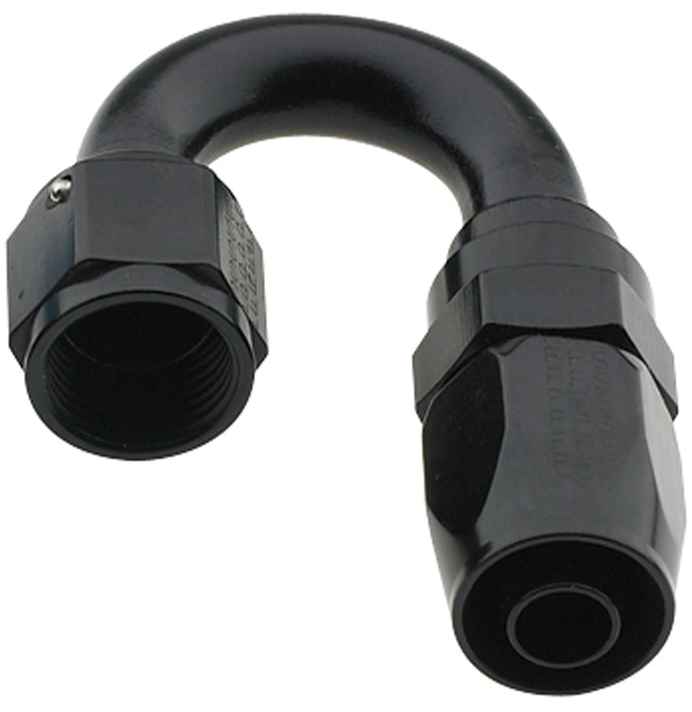 231808-BL 180 deg 2000 Series Pro-Flow -08 AN Hose End, Black