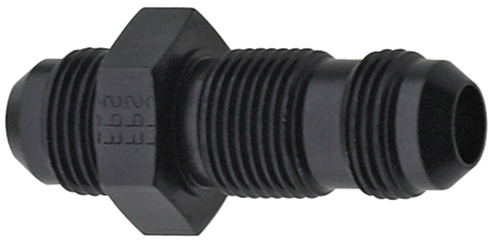 483210-BL Aluminum -10 AN Straight Bulkhead Adapter, Black