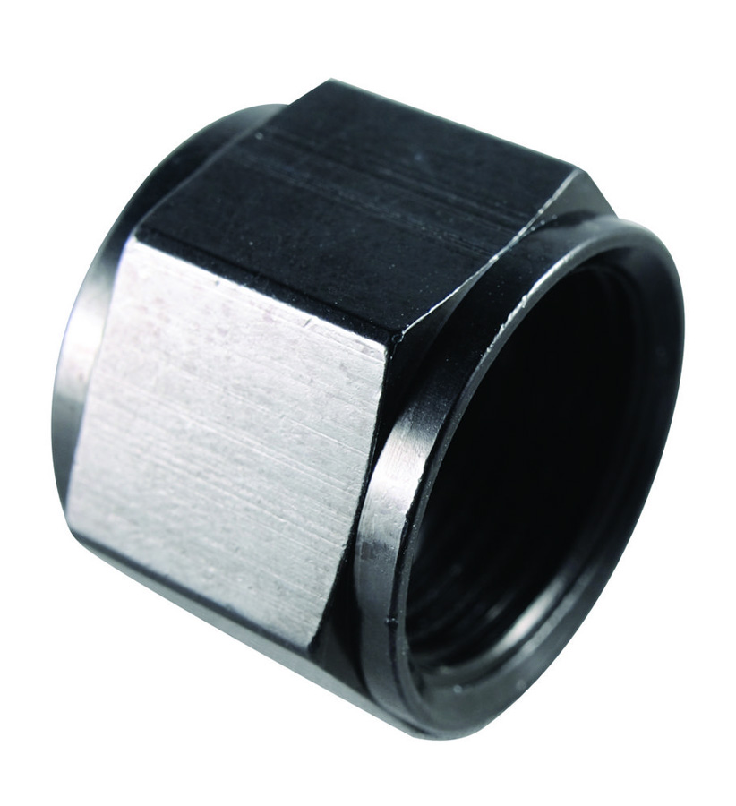 492906-BL Black Flare Cap, -6 AN