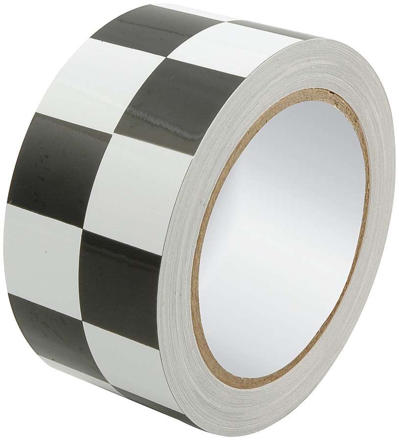 2 in. x 45 ft. Racers Tape, Checkered Black & White
