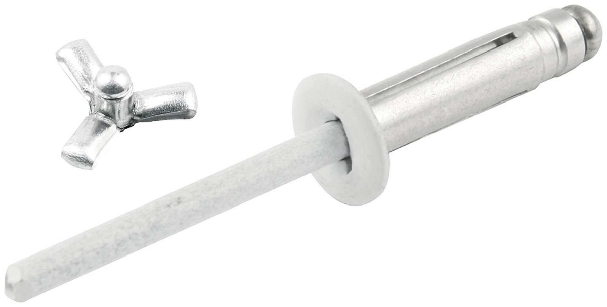 0.38 in. Small Head Flange Type Rivet, White - Pack of 250