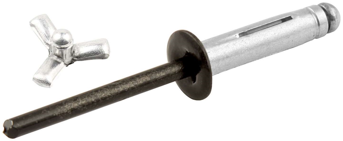 0.38 in. Small Head Flange Type Rivet, Black - Pack of 250