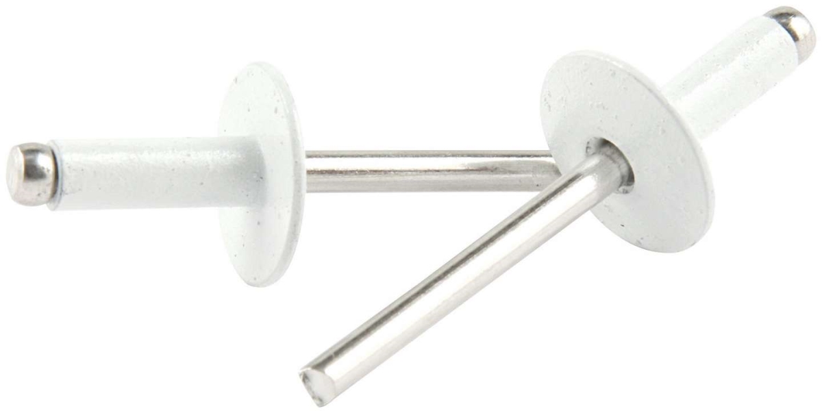 Large Head Aluminum Rivet - White