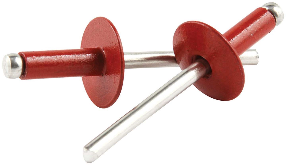 Large Head Aluminum Rivet, Red - Pack of 250