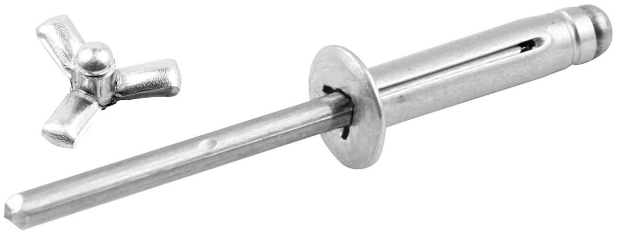 Small Head Flange Type Aluminum Mandrel Rivet - Silver - Pack of 250