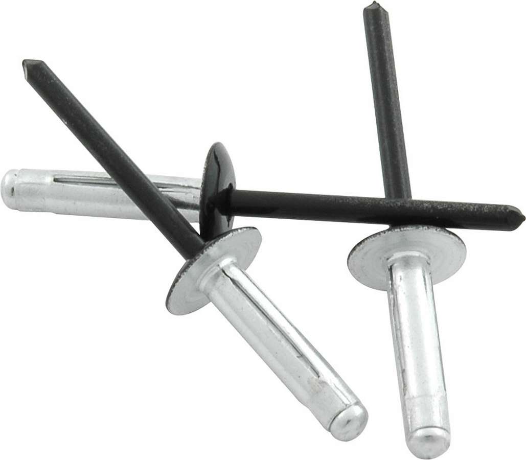Medium Head Flange Aluminum Rivets - Black - Pack of 250 - Durable Design