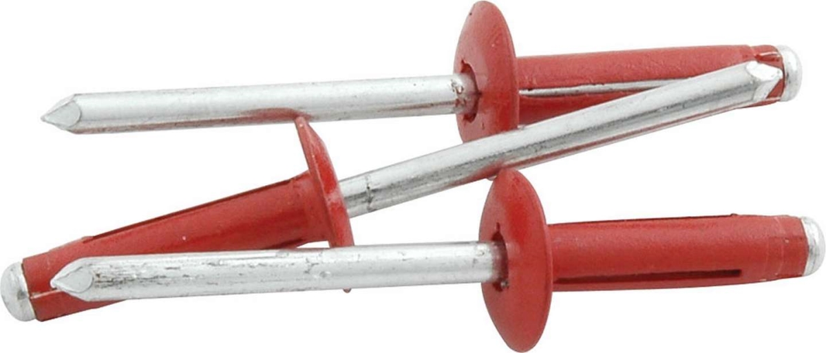 Medium Head Flange Type Aluminum Mandrel Rivet, Red - Pack of 250