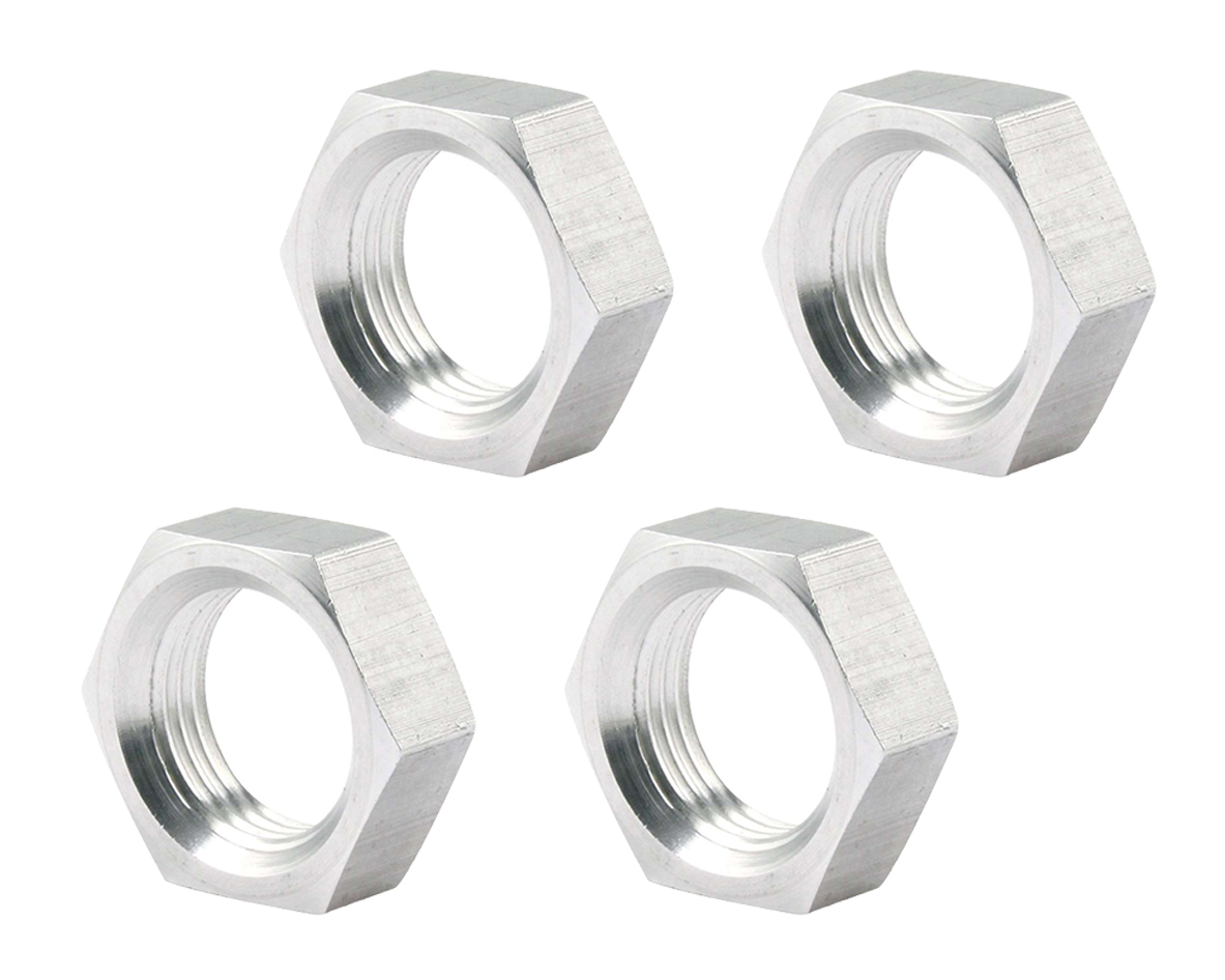 0.63 in. 18 Left Hand Aluminum Thin OD Jam Nuts - Pack of 4