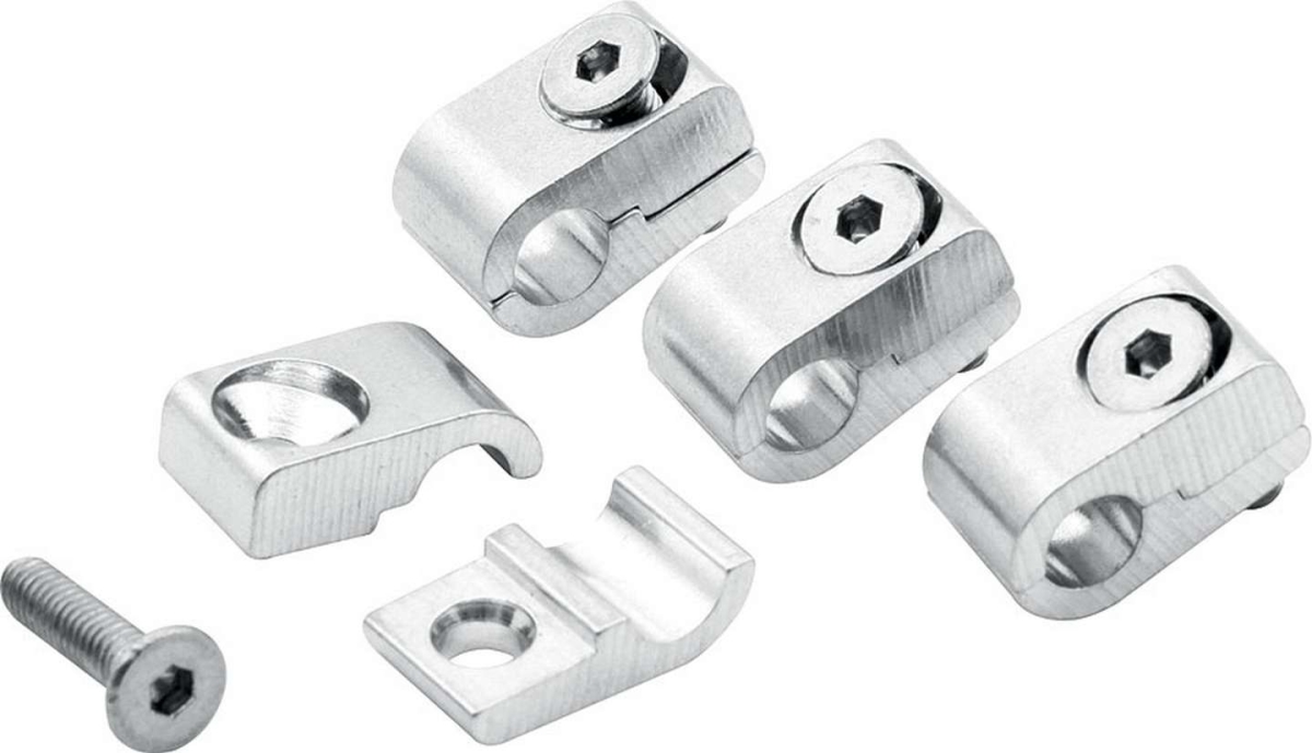 0.19 in. Universal Aluminum Line Clamps - Pack of 4 - 2 Piece