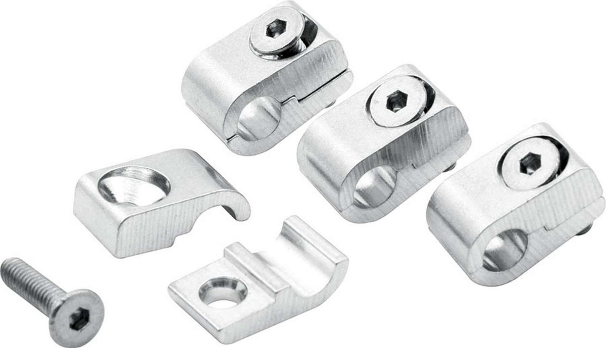 0.25 in. Universal Aluminum Line Clamps - Pack of 4 - 2 Piece