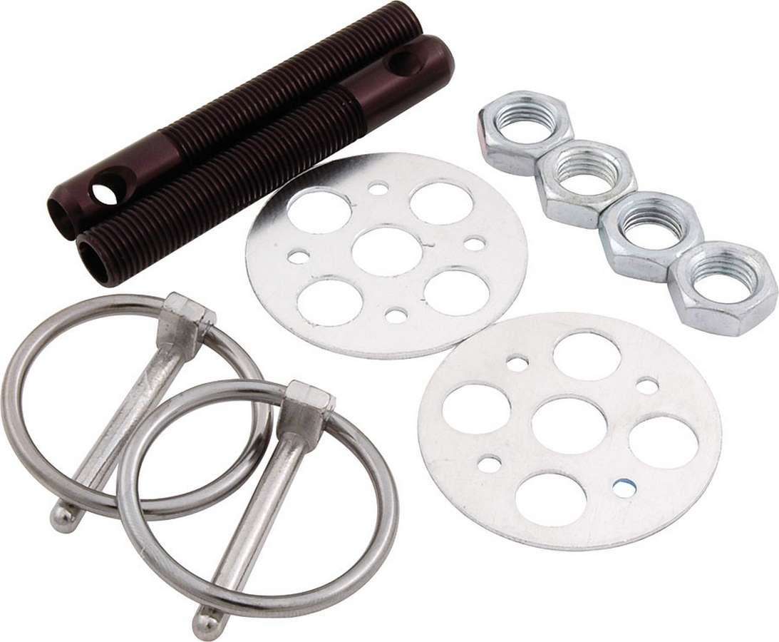 0.38 in. Lightweight Aluminum Hood Pin Kit, Black
