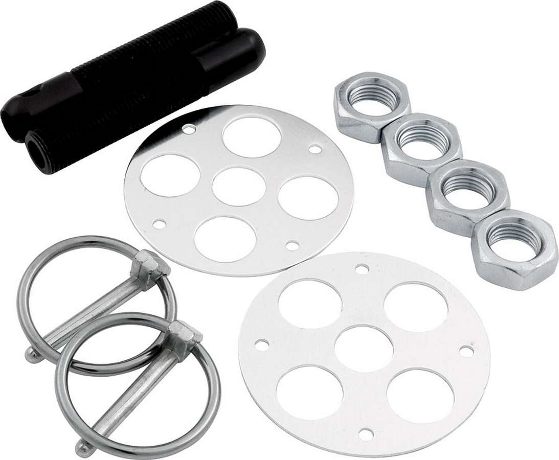 0.5 in. Lightweight Aluminum Hood Pin Kit, Black